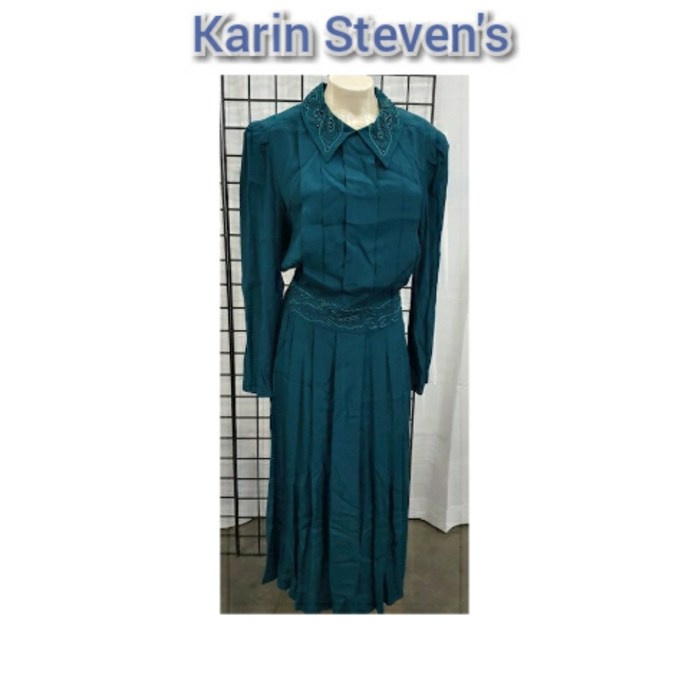 Steven Sz 10 Teal Dress